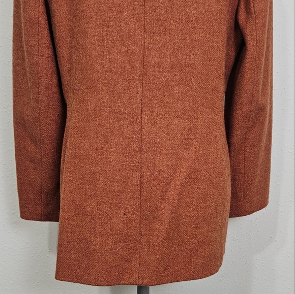 Talbots Vintage Classic Wool Blazer in Burnt Orange Size 8 - Picture 10 of 11